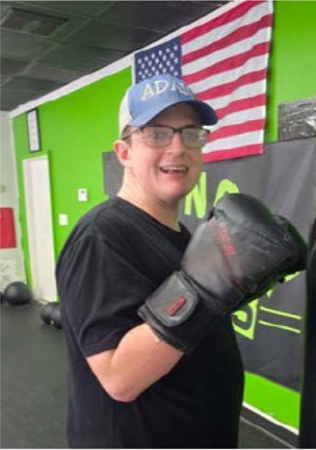 Adam Strom picture with boxing gloves