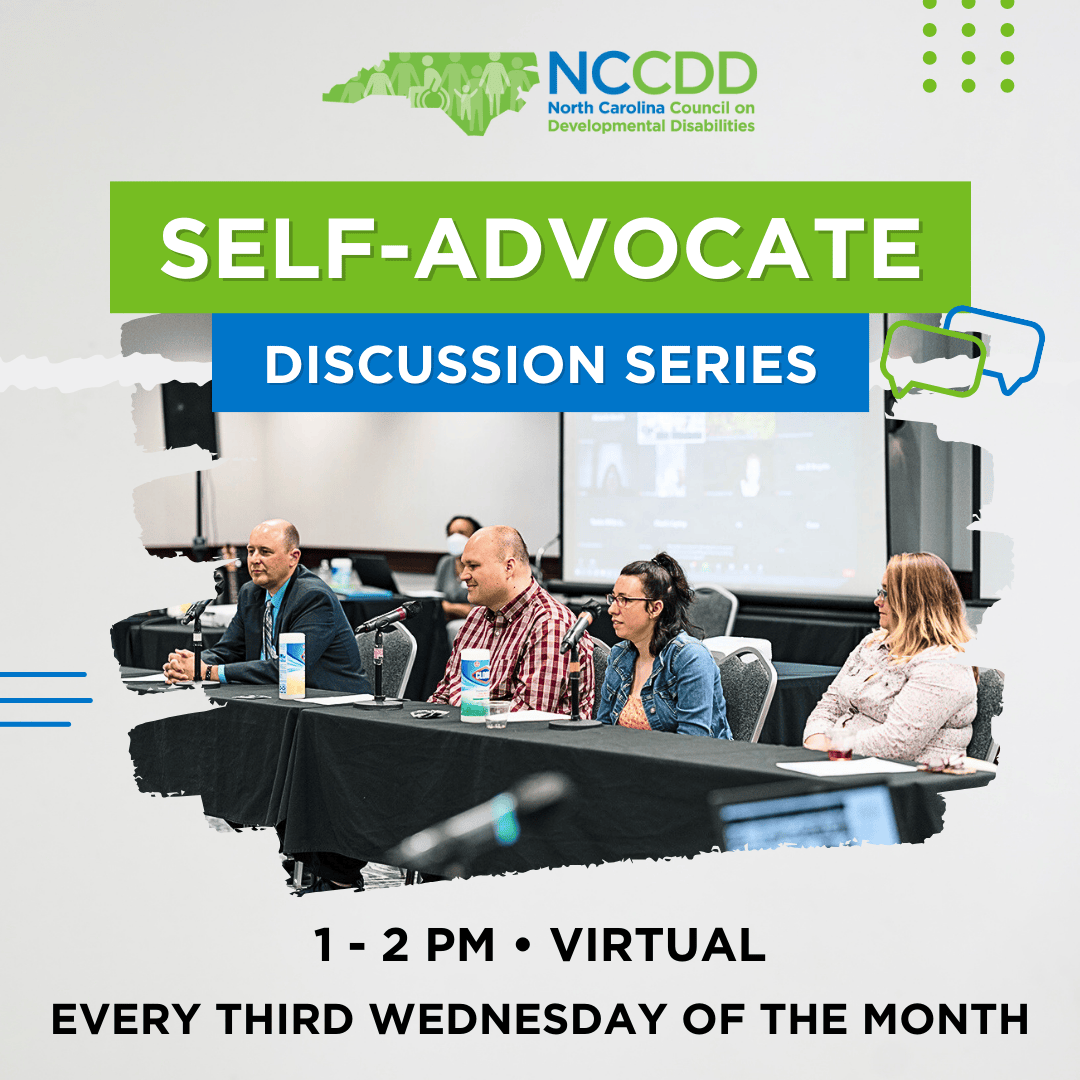 Self-Advocate Discussion Series logo